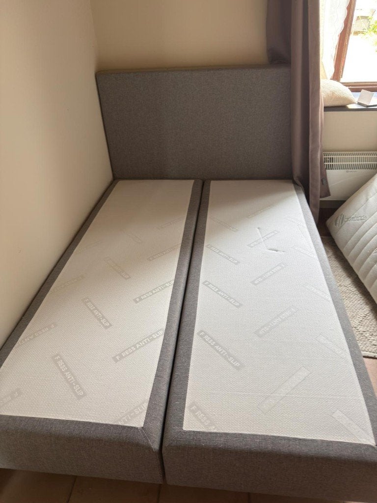 Lit double, Gris, Enlèvement, 200 cm, Deux personnes