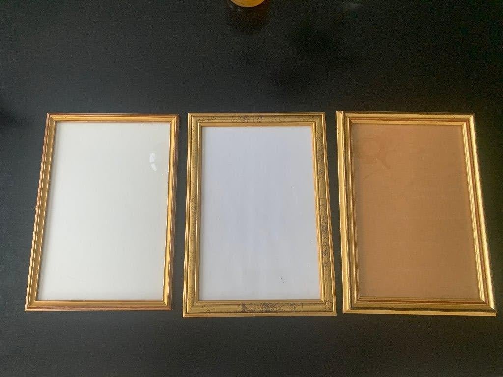 Lot de 3 cadres, Maison & Meubles, 23 cm, Verre, Enlèvement, Utilisé