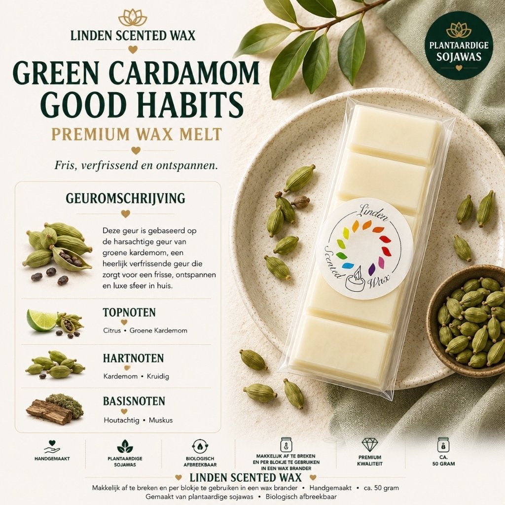Parfum Waxmelts GREEN CARDAMOM Good Habits, rituals, Enlèvement ou Envoi, Autres marques, Bougie, Cire