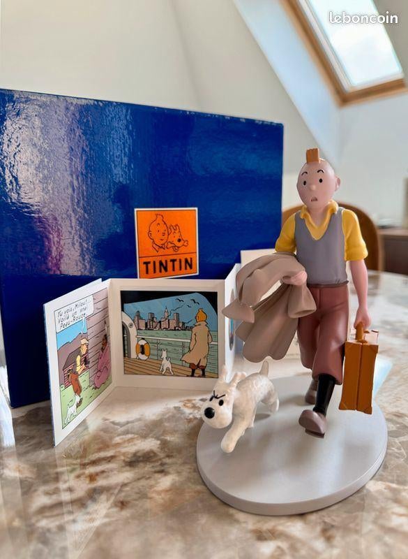 Hergé – Figurine Tintin et Milou en route, Enlèvement ou Envoi, Neuf, Humain