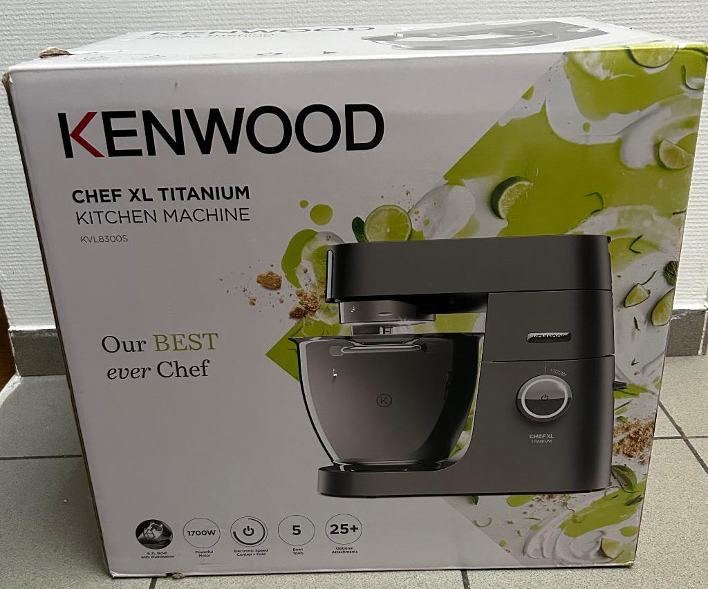 Kenwood chef xl titanium robot patissier multifonction, Résiste au lave-vaisselle, Comme neuf, Enlèvement, 4 litres ou plus