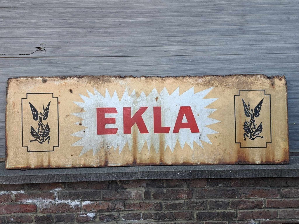 plaque emaille bieres ekla, Enlèvement