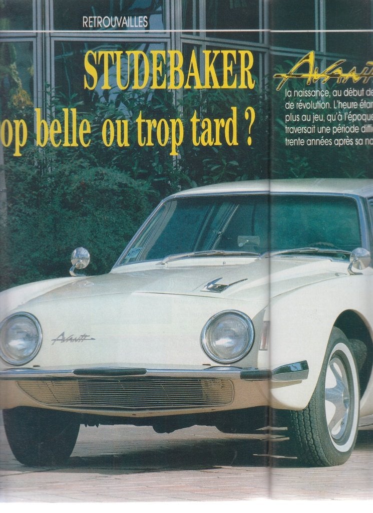 Studebaker Avanti voiture de collection, Verzenden, Gelezen