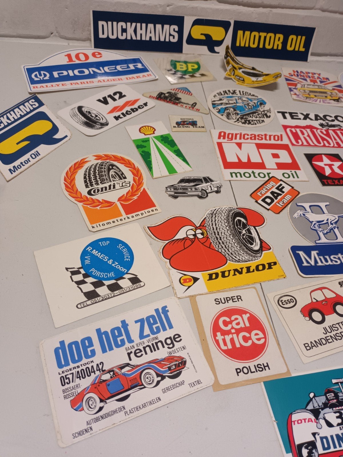 Lot Vintage Motorsport & Auto Stickers (Jaren '70/'80) – o.a, Ophalen of Verzenden