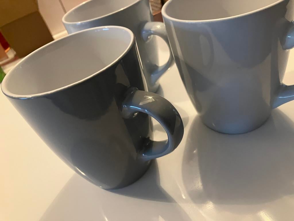 3 grote koffiemokken nieuw, Ophalen, Zo goed als nieuw, Keramiek, Kop(pen) en/of Schotel(s)