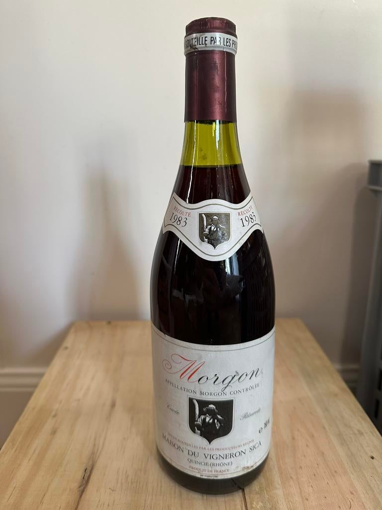 Morgon 1983 Maison du Vigneron SICA - Beaujolais Cru Ancien, Verzamelen, Wijnen, Zo goed als nieuw, Rode wijn, Frankrijk, Verzenden