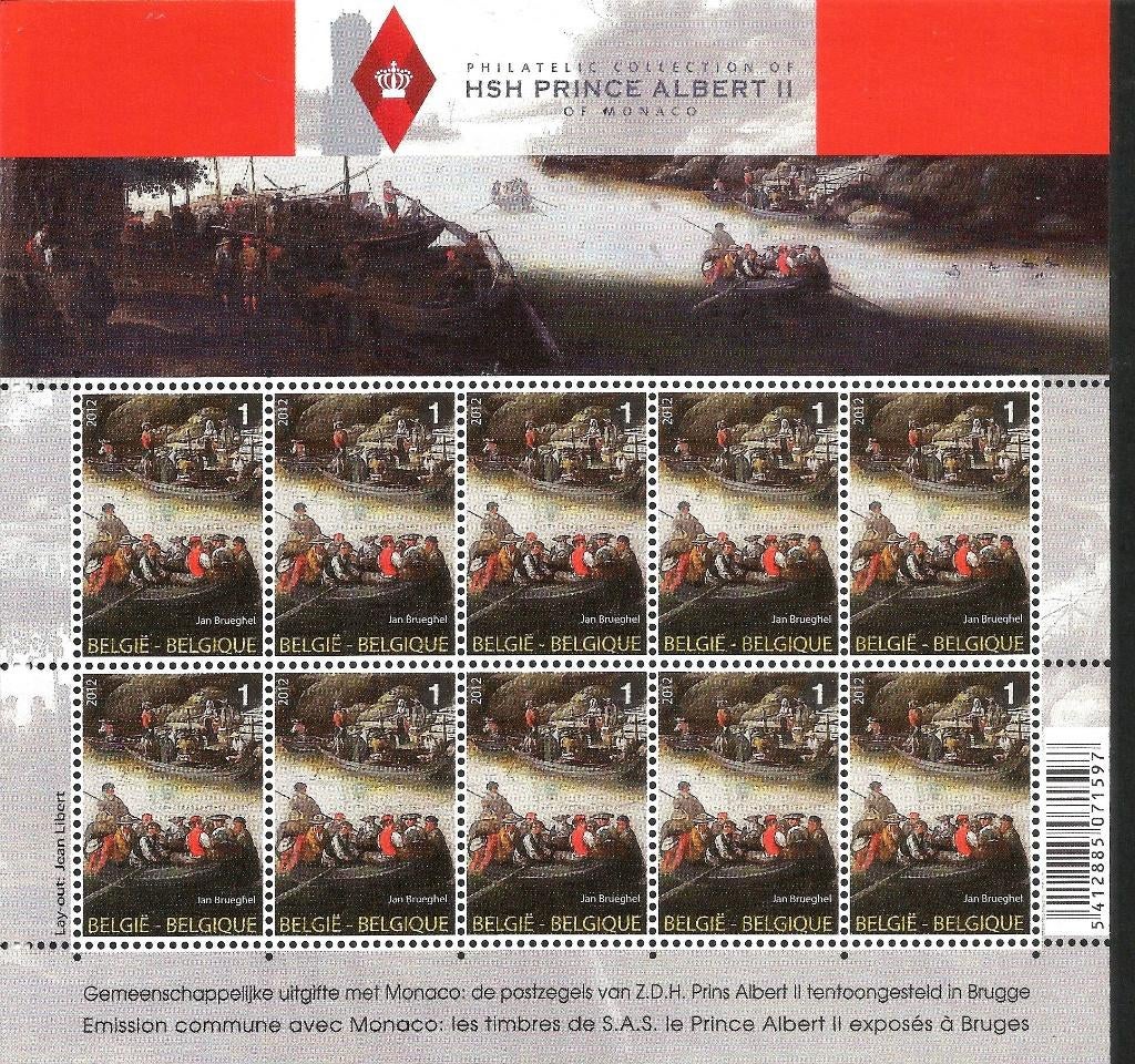 2012 Gemeenschappelijke uitgave met Monaco OBP 4254**, Orginele gom, Ophalen of Verzenden, Zonder stempel, Postfris