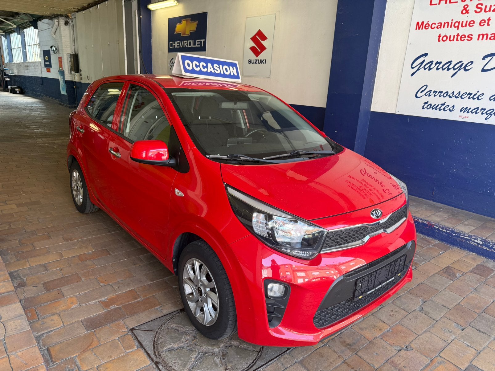 Kia picanto 1.0i 68 cv 2017 airco gps camera de recule, Rouge, 116 g/km, Achat, Euro 6