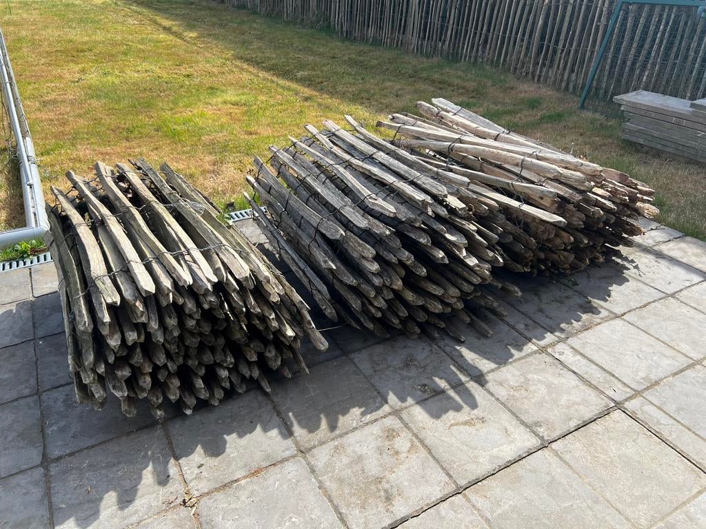 Engels kastanjehekwerk, Ophalen, Gebruikt, Hout, Tuinhek