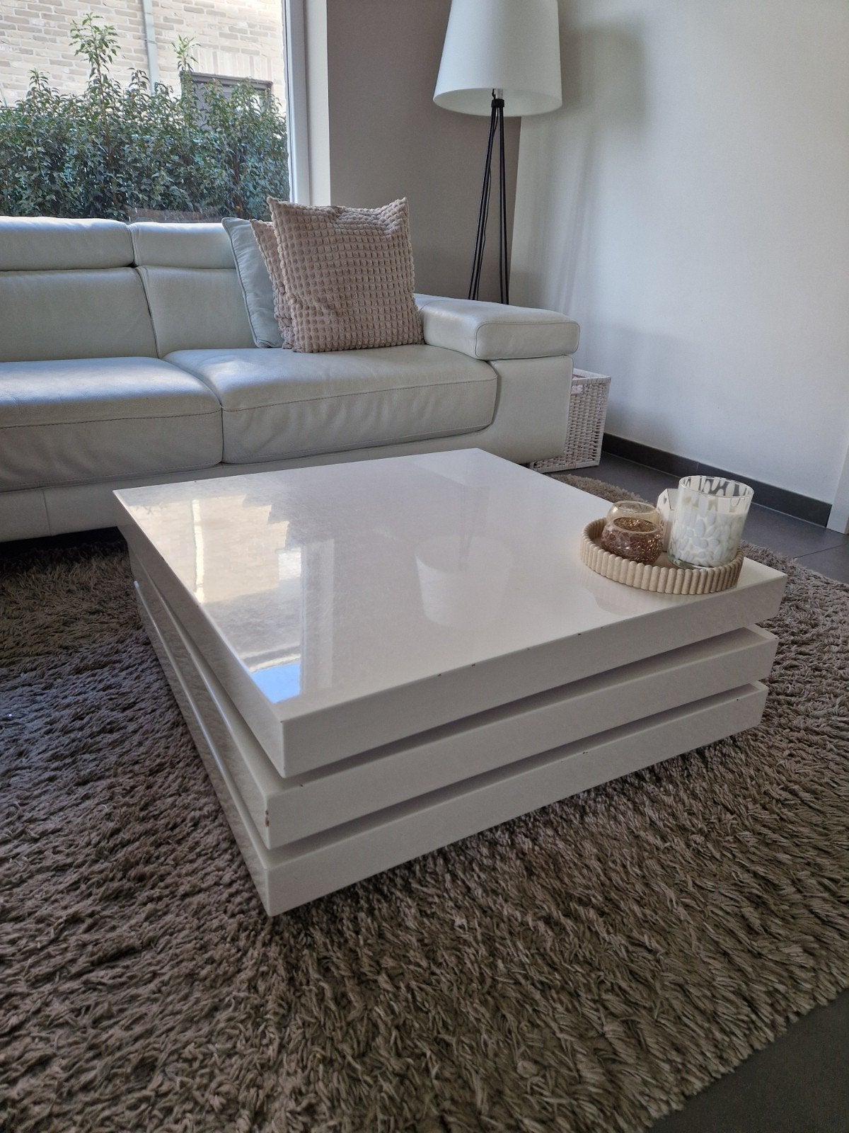 moderne witte salontafel, Ophalen, Gebruikt, Vierkant, Modern