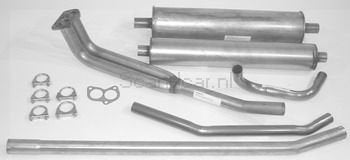 Volvo Uitlaatset Duett+P210 1966+ dubbele voorpijp RVS zonde, Enlèvement ou Envoi, Neuf