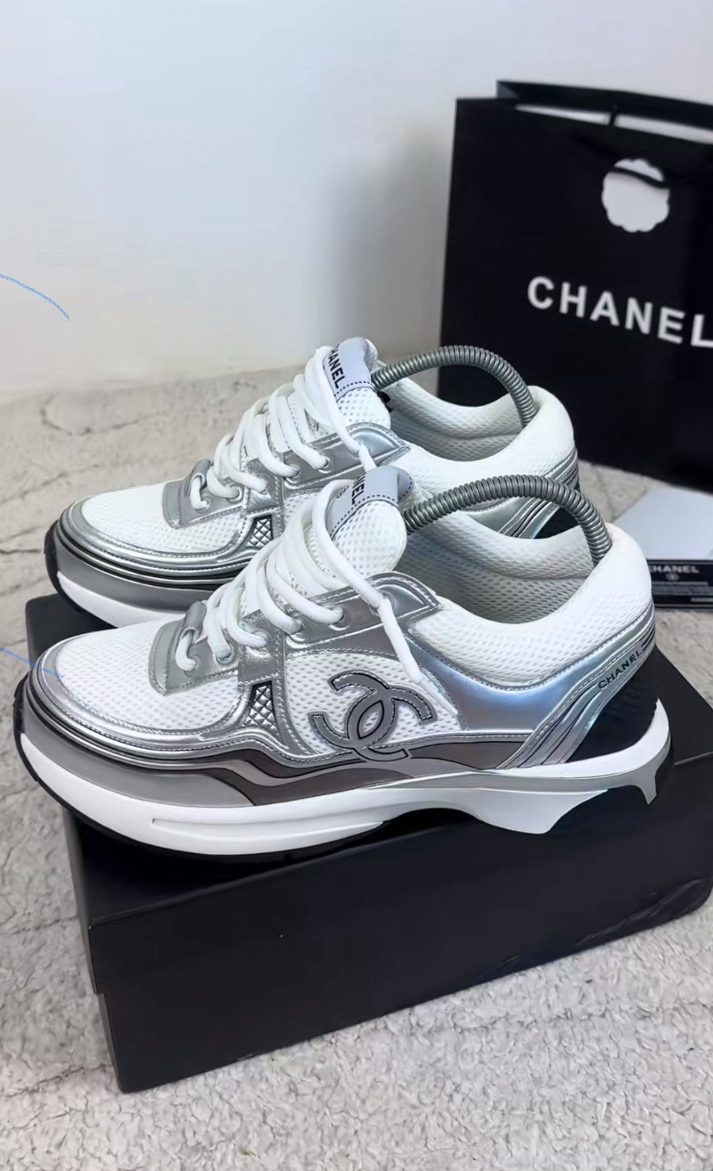 Chanel runnera maat [45], Kleding | Heren, Schoenen, Ophalen of Verzenden, Zo goed als nieuw, Wit