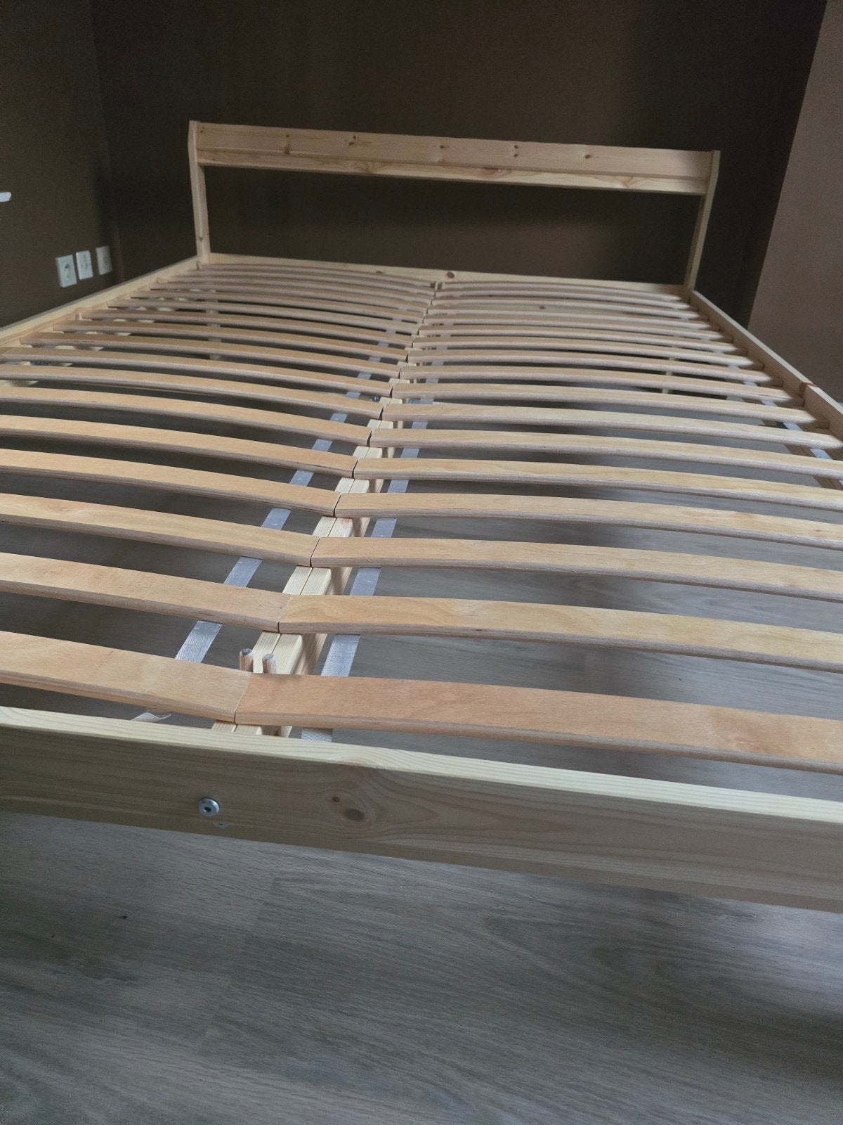Bedframe met lattenbodem, Huis en Inrichting, Ophalen, Tweepersoons, 140 cm, Zo goed als nieuw