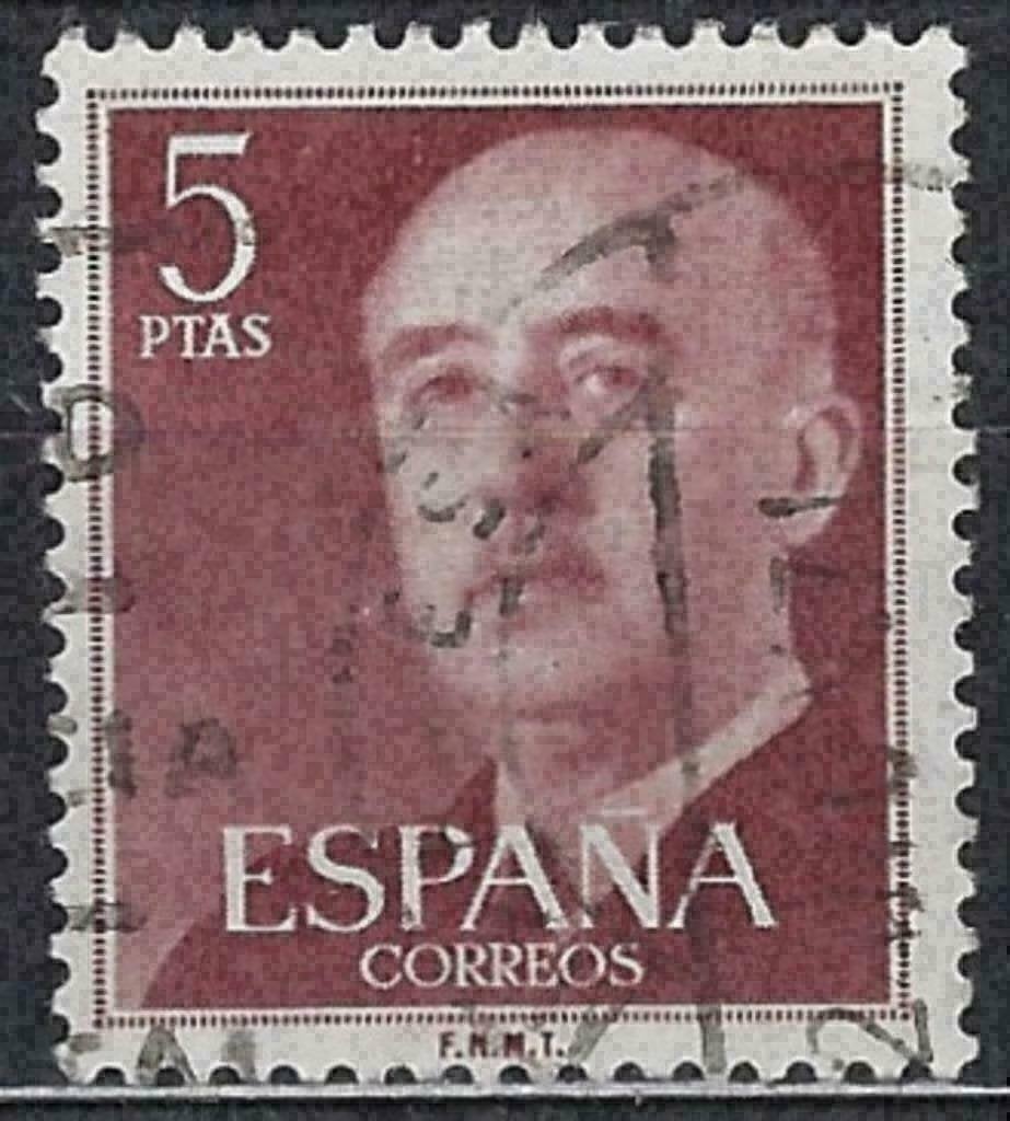 Espagne 1955-1958 - Yvert 867 - Général Francisco Franc (ST), Envoi, Affranchi