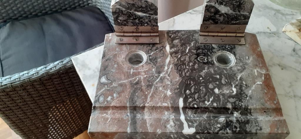Antieke inktpotten in marmer, Antiek en Kunst, Ophalen