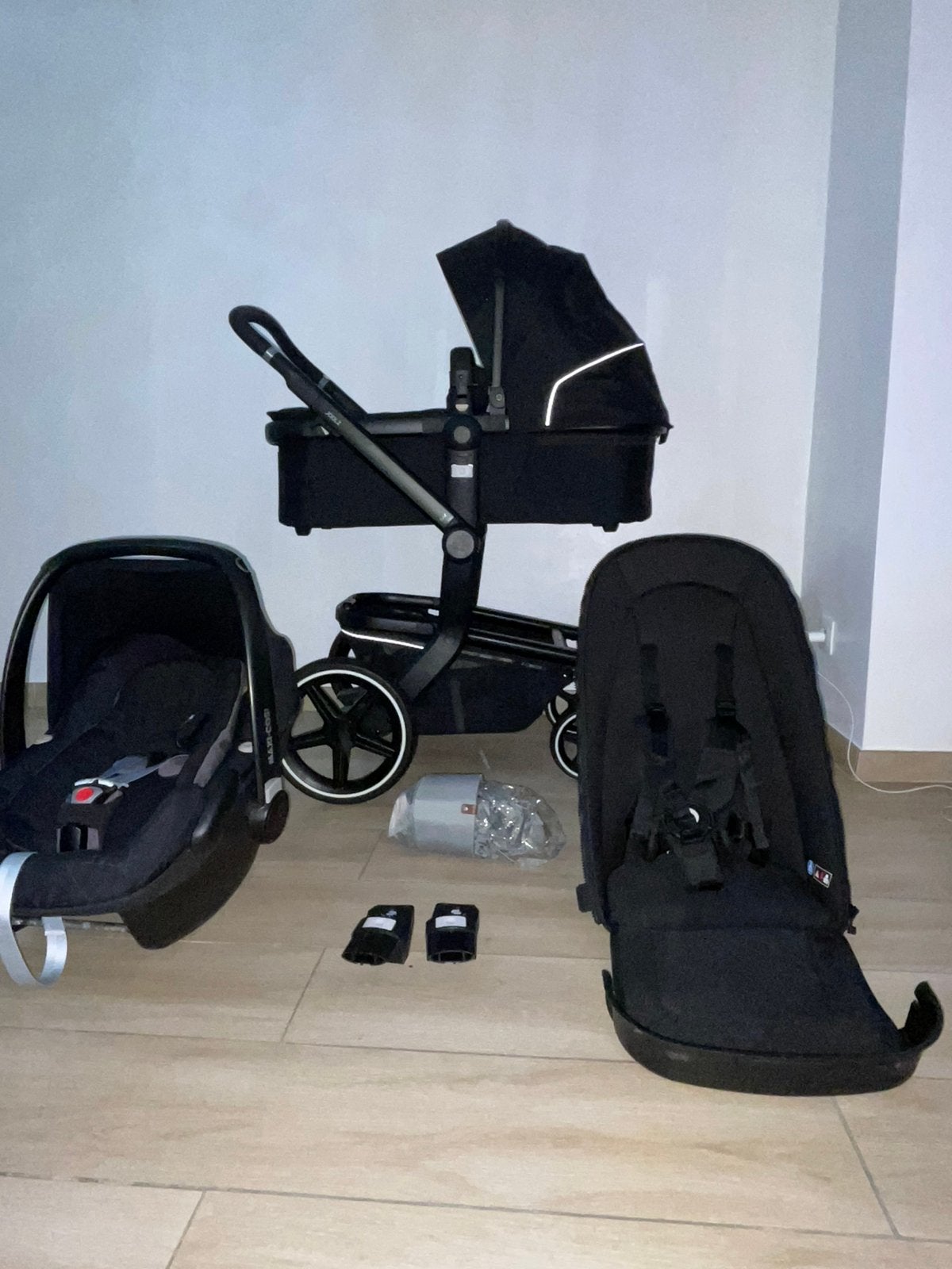 Joolz Day + Brilliant Black 3-in-1 kinderwagen Compleet, Ophalen, Babygeluk, Zo goed als nieuw, W