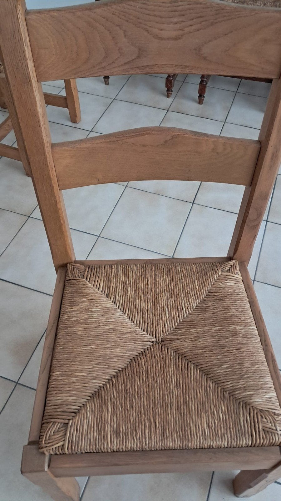 Chaises en chêne clair 6 pièces, Maison & Meubles, Eik, Brun, Enlèvement, Bois