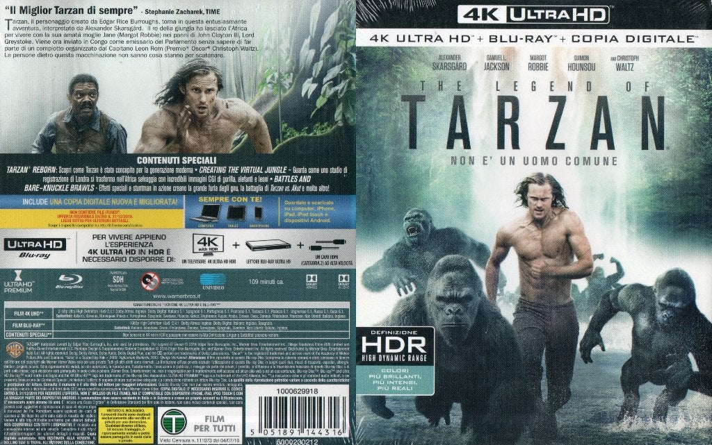 the legend of tarzan (4K ultra hd+blu-ray) neuf/nove/nuovo, Cd's en Dvd's, Avontuur, Engels, Film, 4K Ultra HD Blu-ray