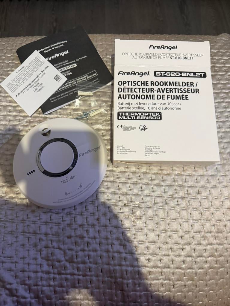 Rookmelder fireangel, Doe-het-zelf en Bouw, Alarmsystemen, Ophalen, Nieuw