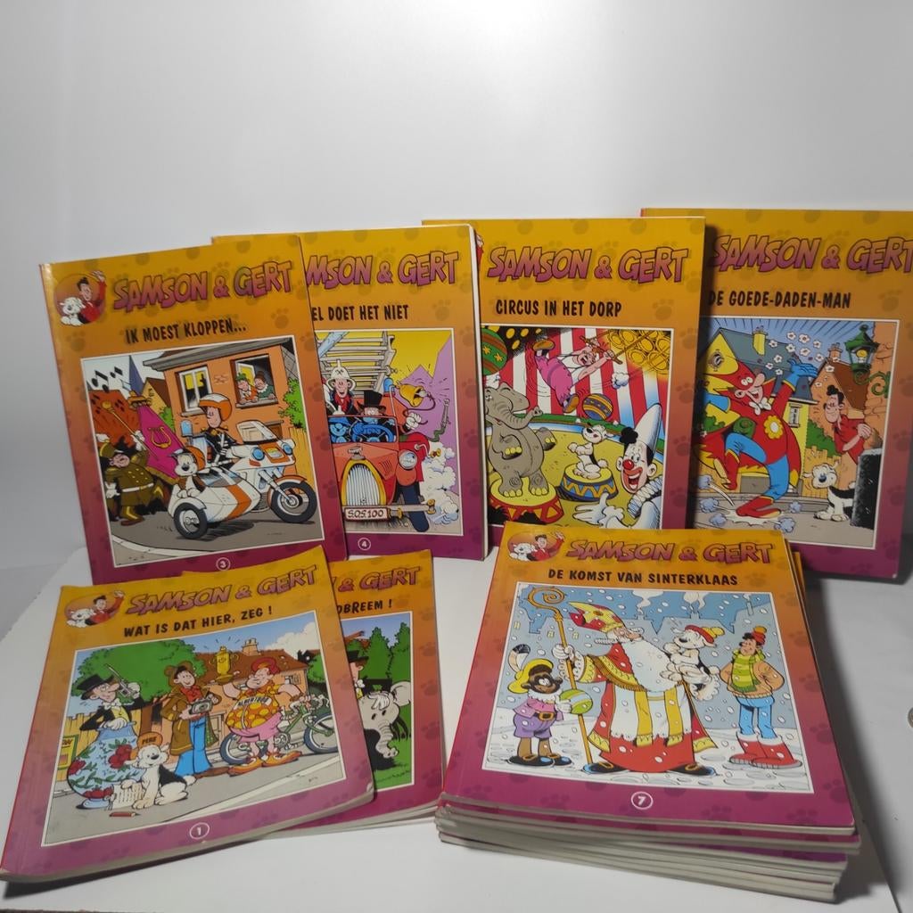 Samson & Gert – Volledige stripreeks (1 t.e.m. 15), Boeken, Ophalen of Verzenden, D. Verbiest; G. Verhulst; H. Bourlon