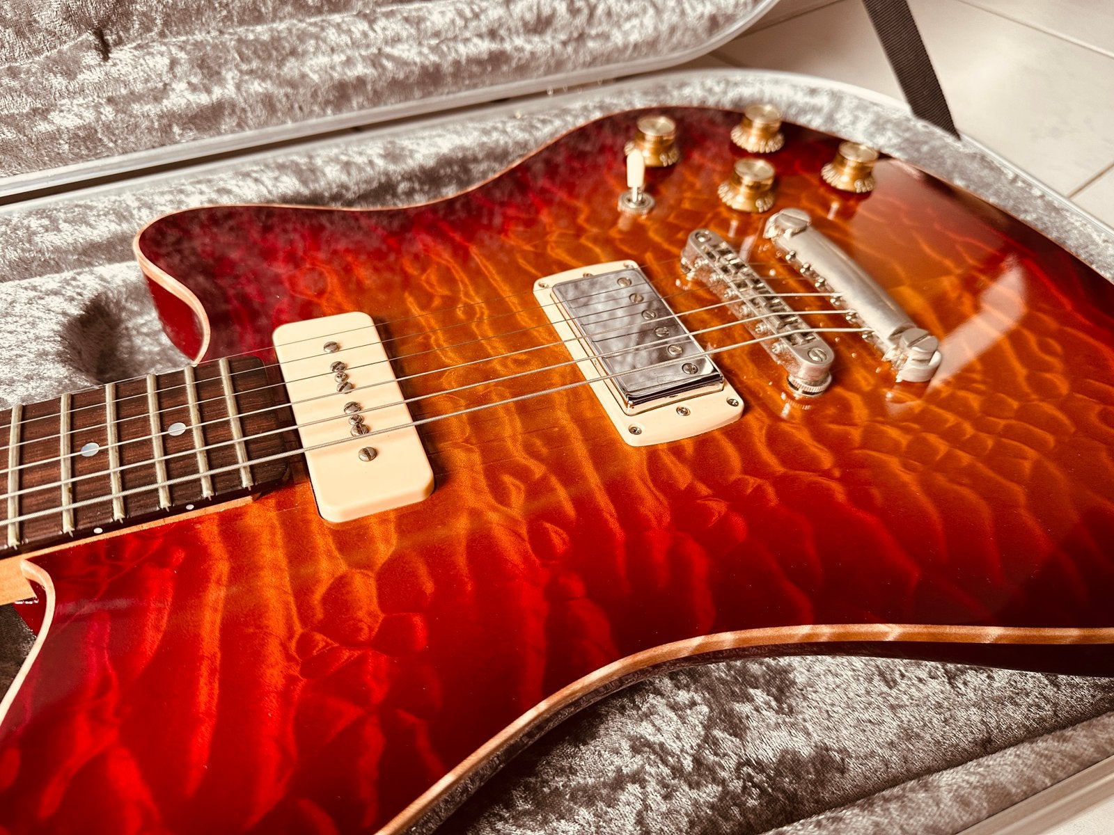 Smitty Model 2 Cherry Burst, Ophalen of Verzenden, Gebruikt, Solid body, Overige merken
