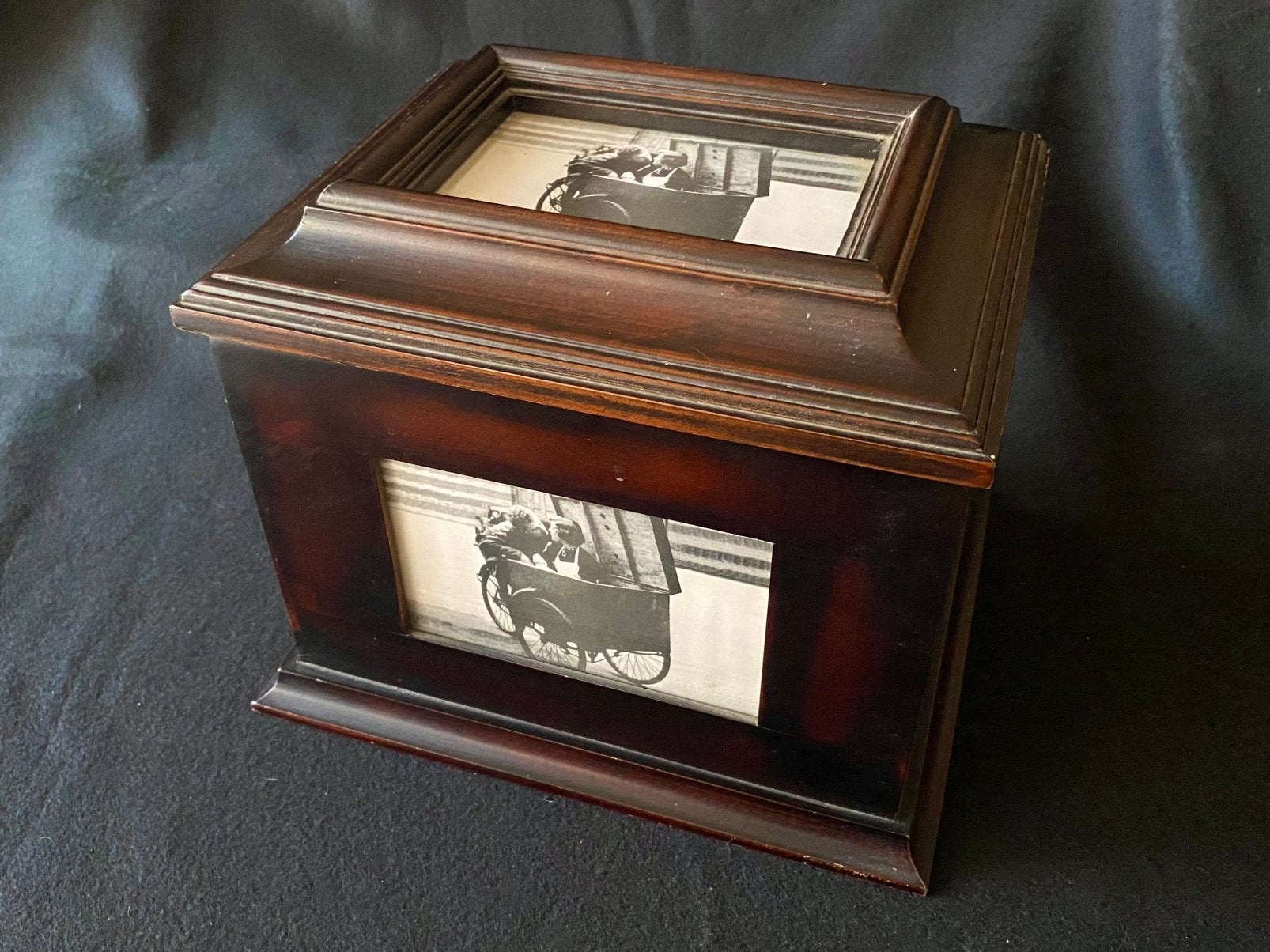 Fotobox voor 320 foto's / mappen 📸 📁📁📁, Gebruikt, Bruin, Met insteekhoezen, Ophalen