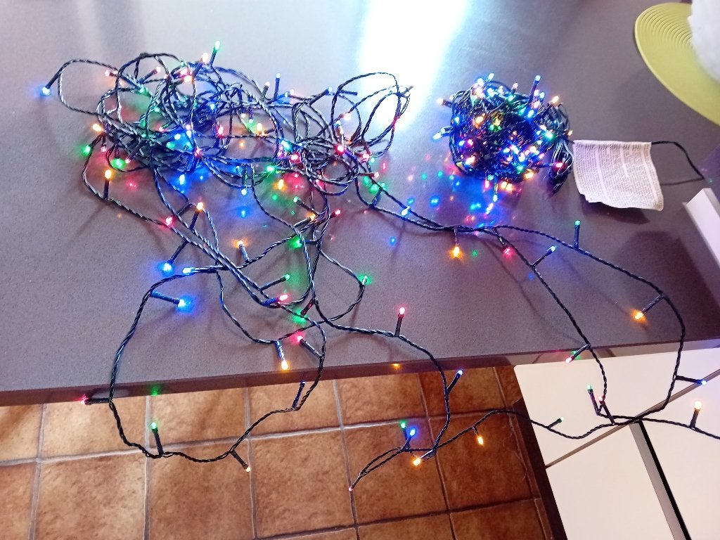 Gekleurde ledlampjes - kerstverlichting 2 X 14 meter, Diversen, Kerst, Ophalen, Zo goed als nieuw