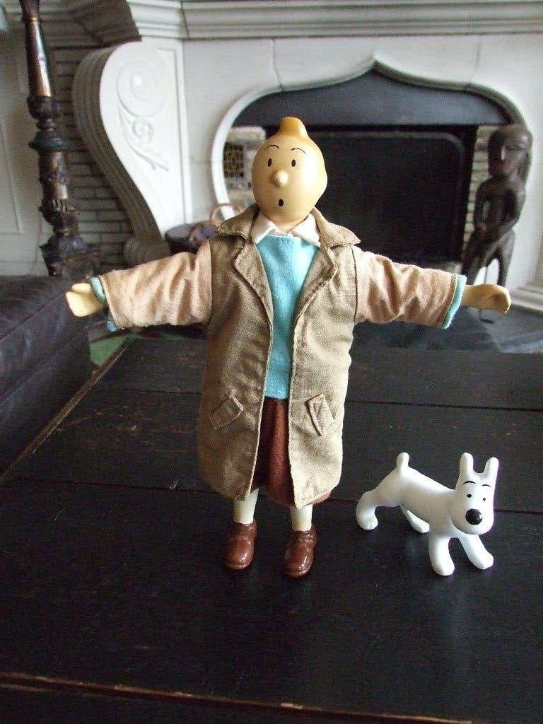 vintage kuifje en bobby figuren , origineel hergé, Verzamelen, Ophalen of Verzenden, Zo goed als nieuw