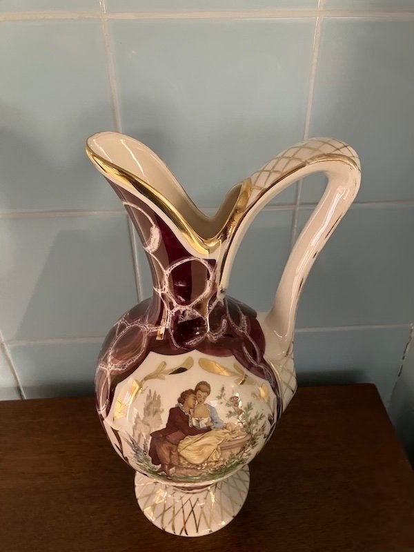 heel oude siervaas / sierkan, Ophalen, Gebruikt, 35 cm, Steen/keramiek