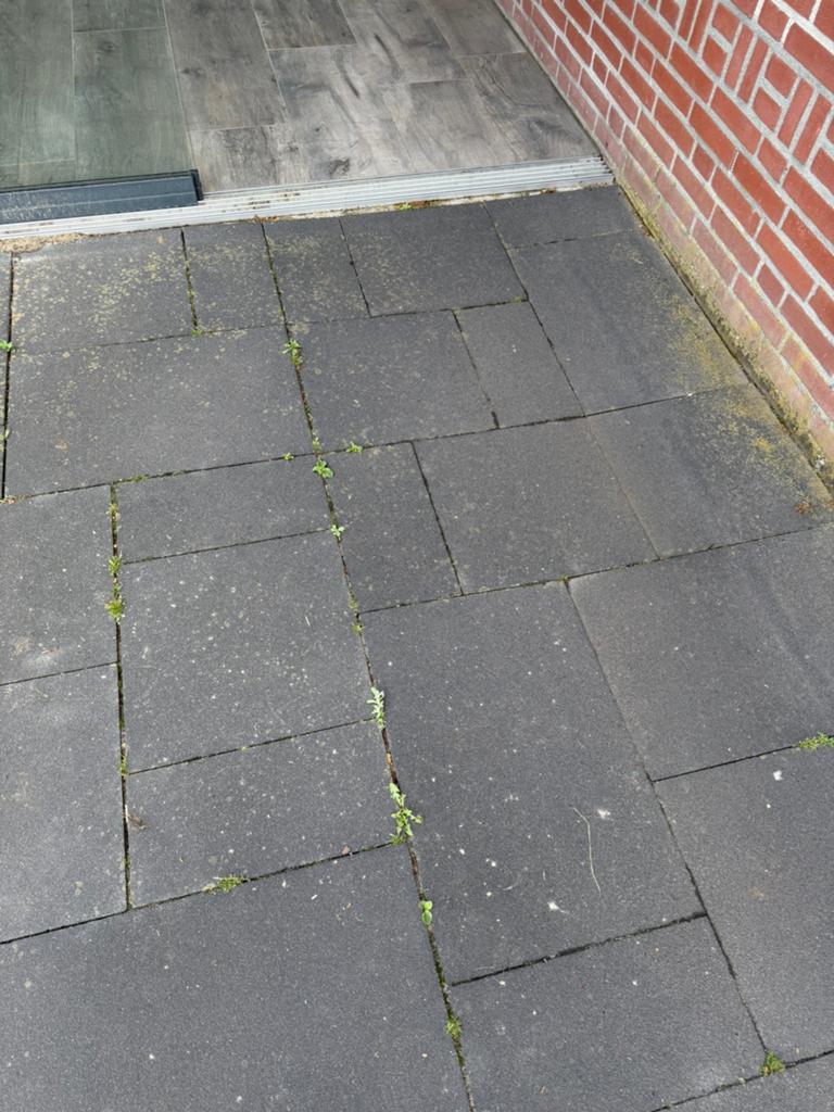 Gebruikte terrastegels, wilverband zwart 20 tor 28m2, Jardin & Terrasse, Pavé & Dalles, Utilisé, Tuiles de terrasse, Béton, 10 m²² ou plus