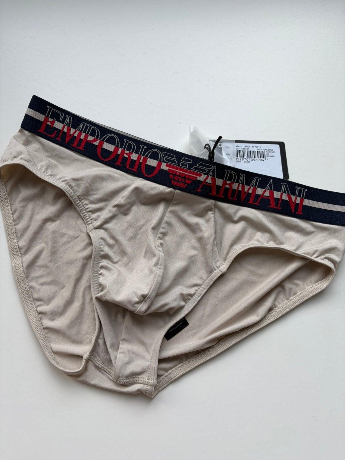 Emporio Armani Microfiber Brief, Kleding | Heren, Verzenden, Beige, Slip