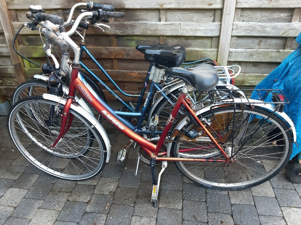 3 op te knappen fietsen., Fietsen en Brommers, Fietsen | Dames | Damesfietsen, Ophalen, Gebruikt, Overige merken