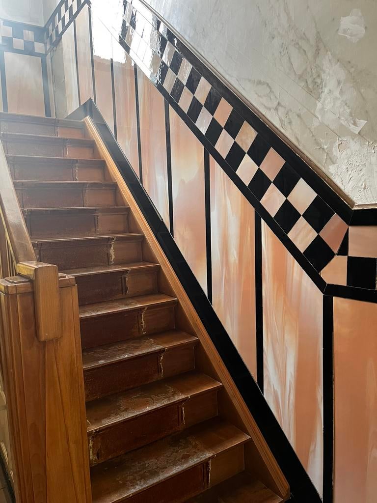 Jaren 30 marbriet wandtegels, Doe-het-zelf en Bouw, Ophalen, Zo goed als nieuw, Marmer, Wandtegels