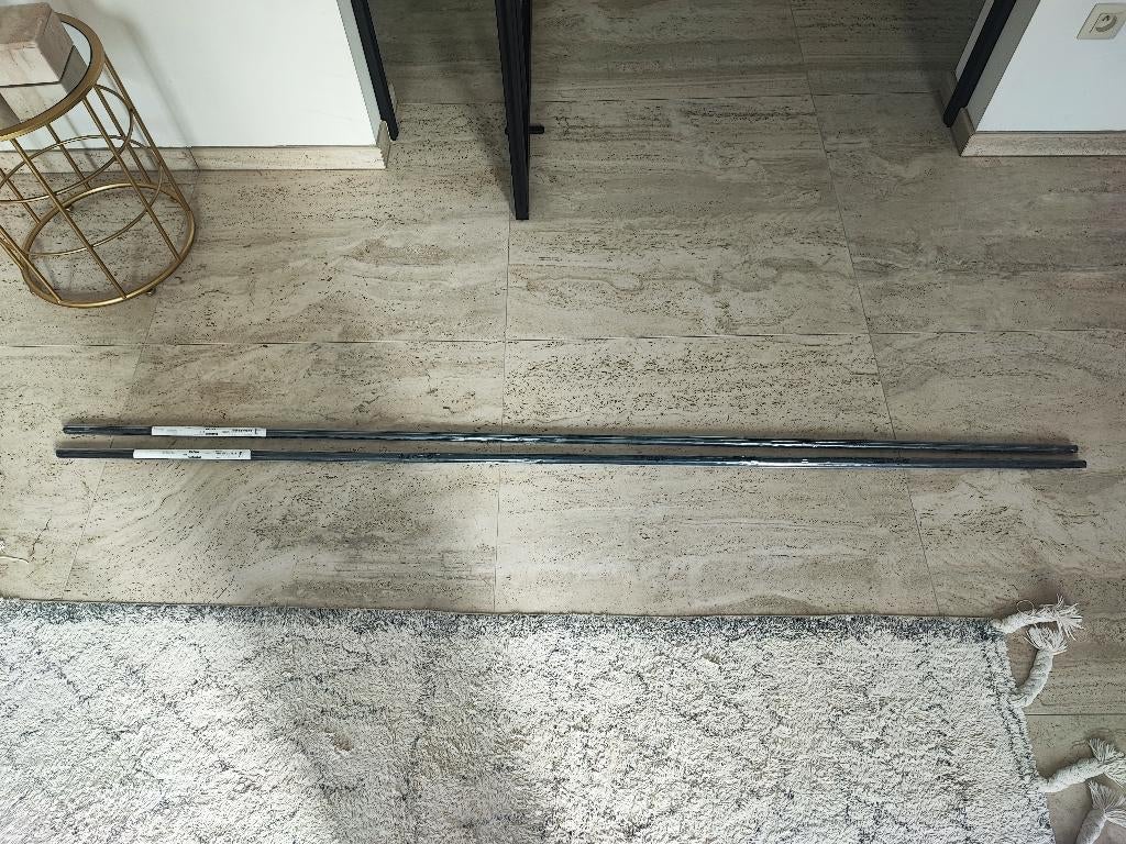 2 x RÄCKA tringles à rideau, noir, 210-385cm (IKEA), Ophalen, Nieuw, Zwart