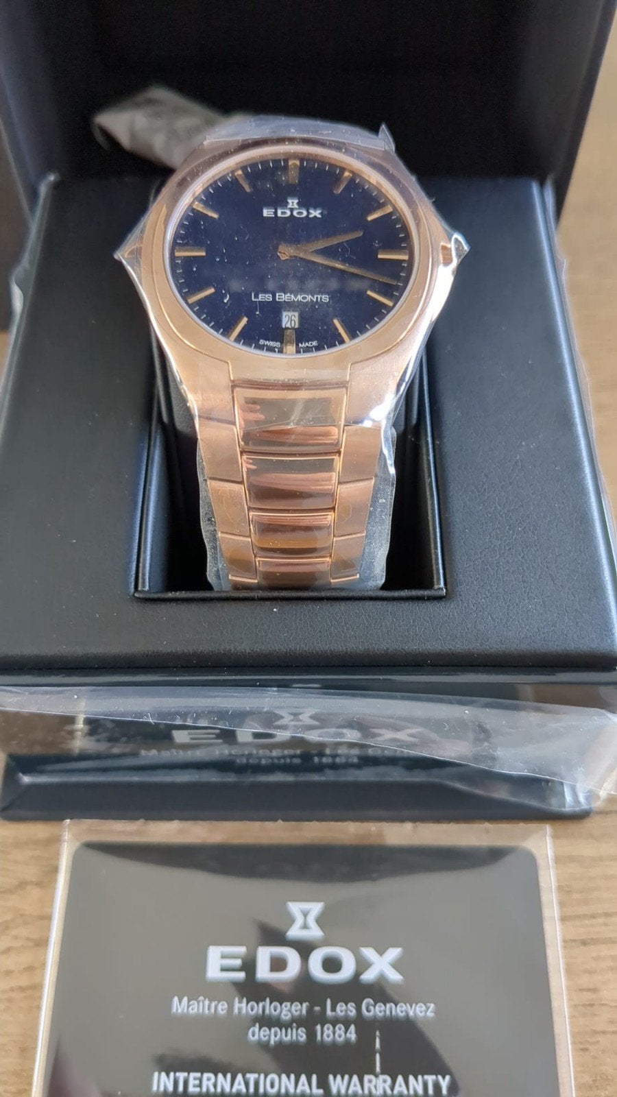 Nieuwe Edox Les Bemonts Ultra Slim Heren Horloge, Staal, Staal, Polshorloge, Nieuw
