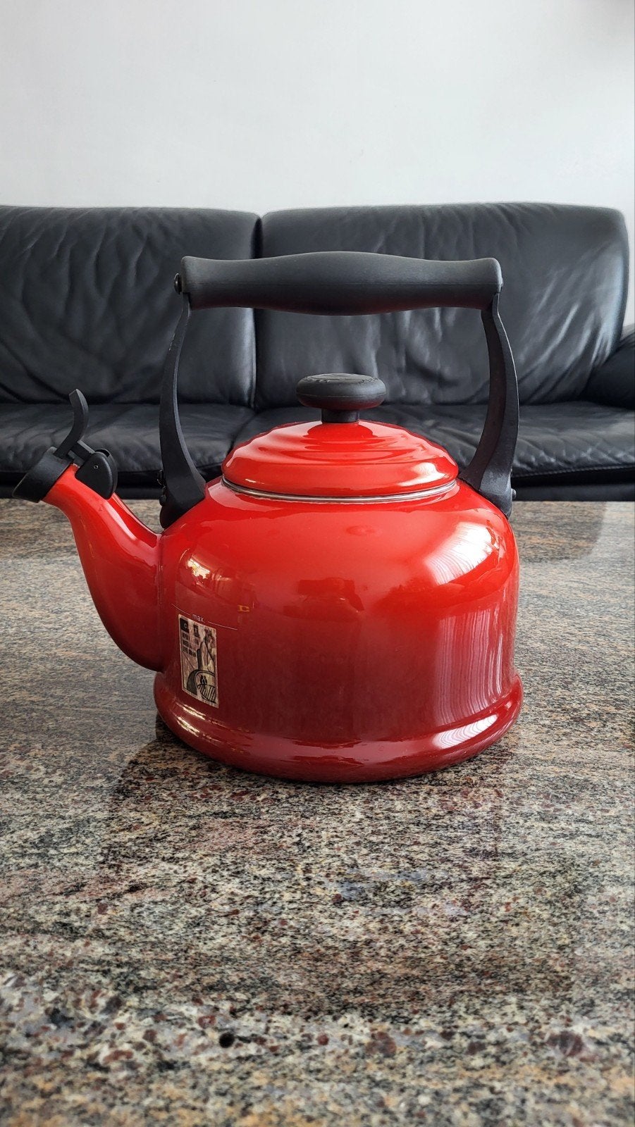Prachtige fluitketel van Le Creuset (grote model), Huis en Inrichting, Ophalen of Verzenden, Le Creuset