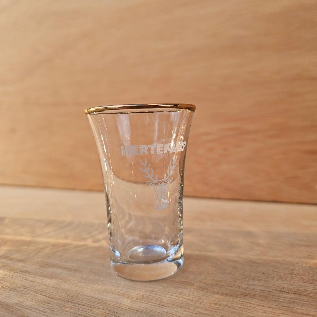 Verres à liqueur Hertekamp avec bord doré, Enlèvement, Comme neuf, Verres et Verres à shot