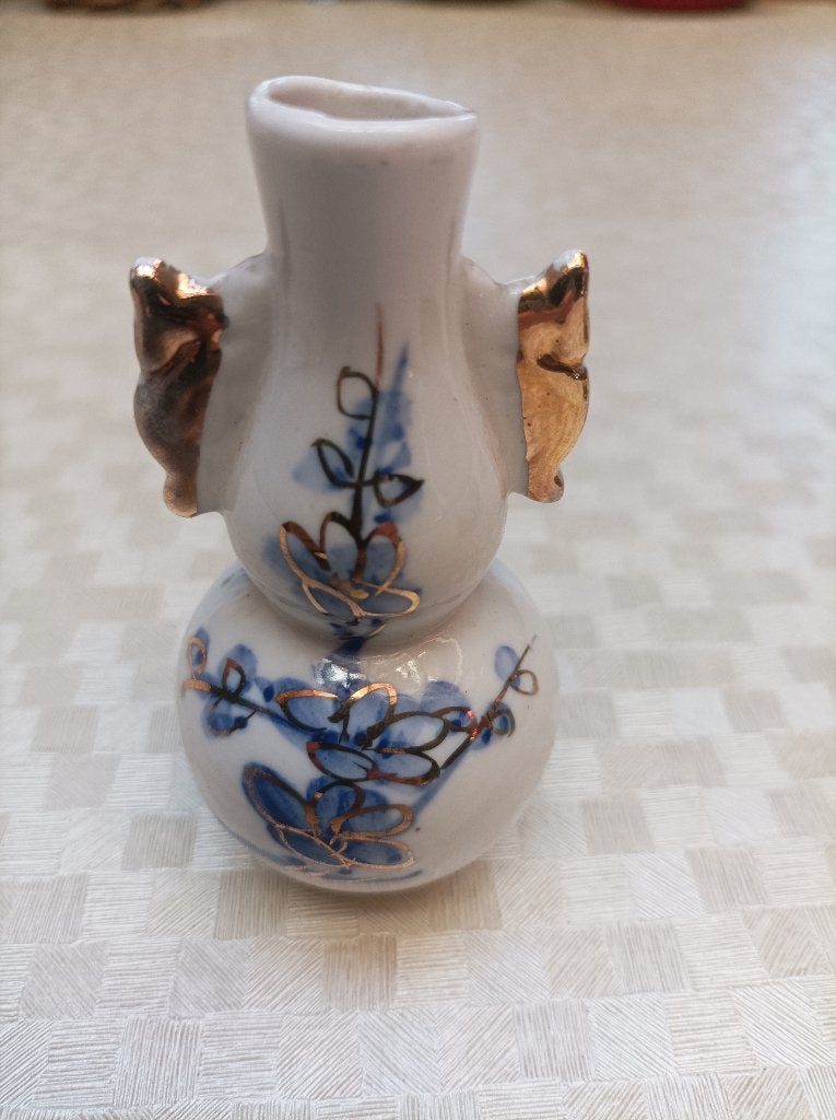 Vaasje, Gebruikt, Wit, 10 cm, Ophalen of Verzenden