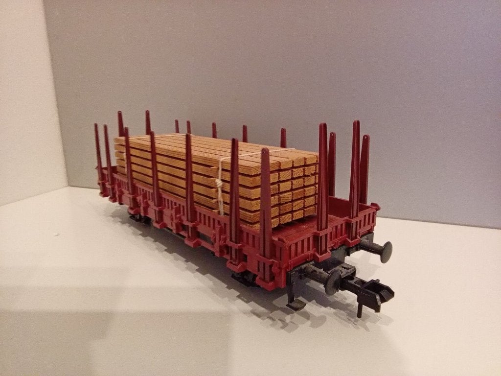 Wagon à piquets Märklin track 1 avec cargaison., Enlèvement ou Envoi, Comme neuf, Wagon, Märklin