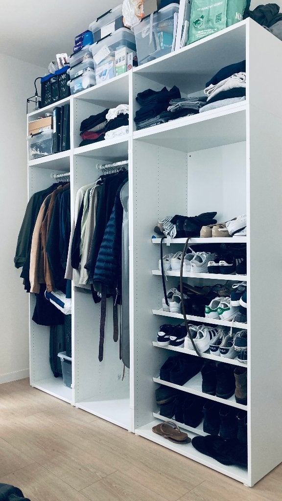 IKEA PLATSA KAST, Huis en Inrichting, Kasten | Kleerkasten, Zo goed als nieuw, 200 cm of meer, 150 tot 200 cm, 50 tot 75 cm, Met plank(en)