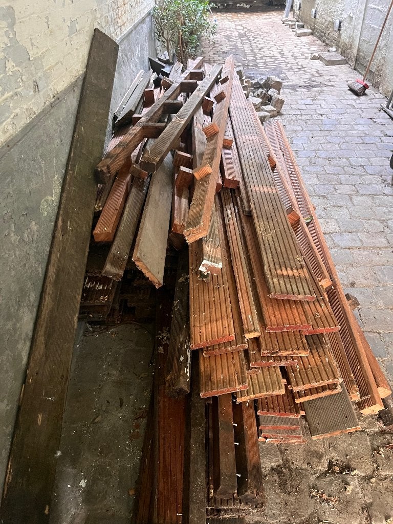 Terrashout Bankirai, Tuin en Terras, Ophalen, Gebruikt, Hout