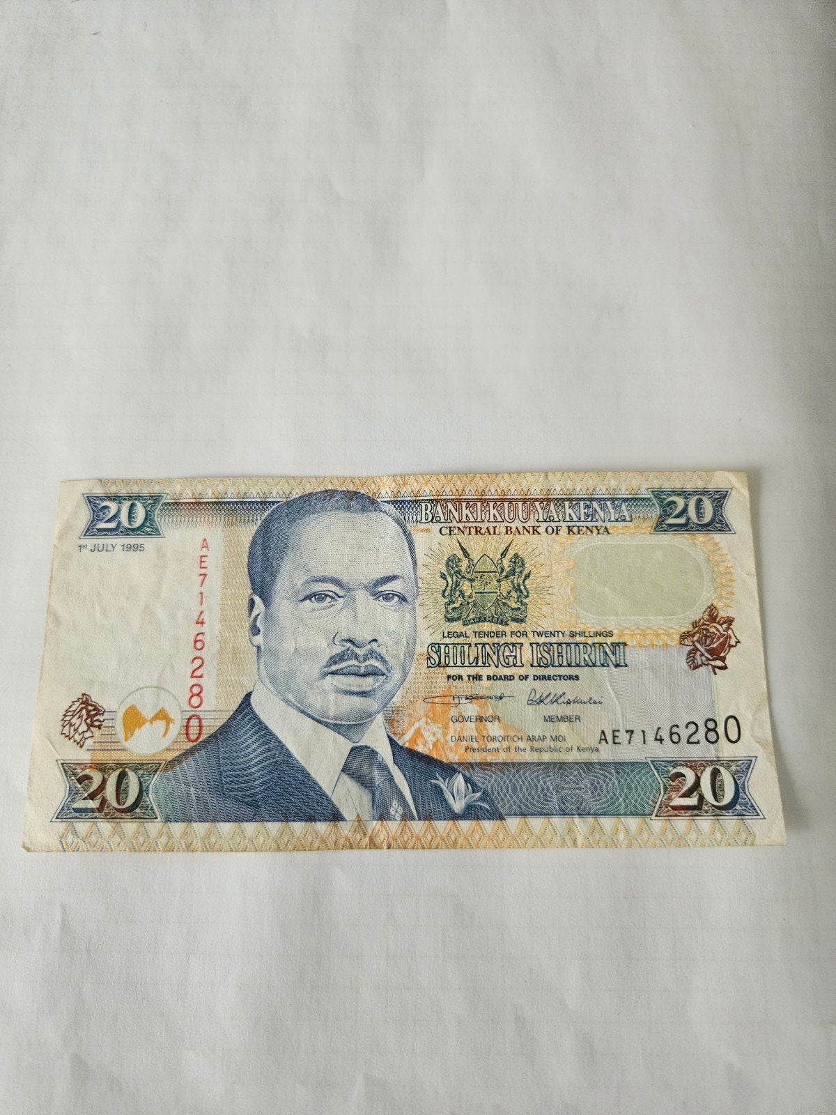 20 schillings kényans, Enlèvement ou Envoi, Billets en vrac