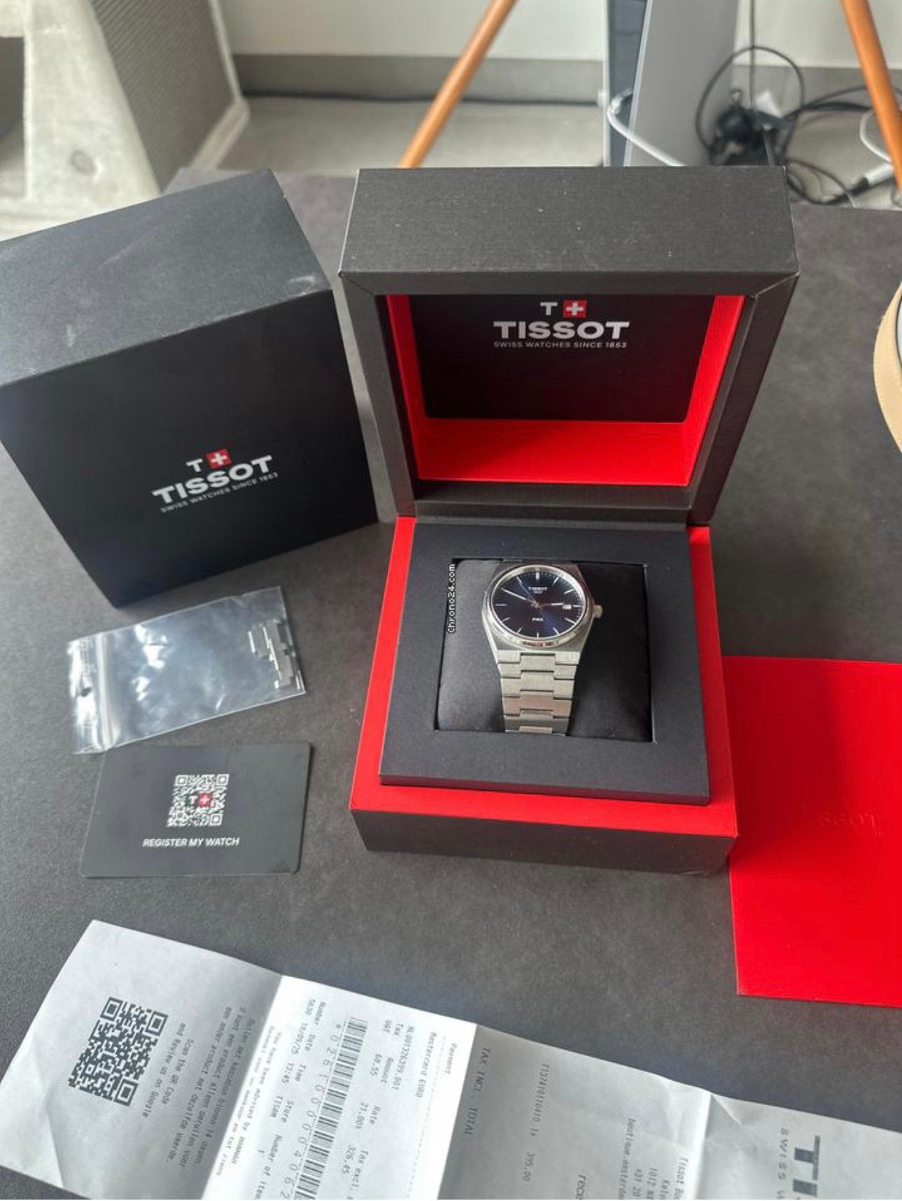 Tissot prx t-classic 40mm, Staal, Staal, Polshorloge, Zo goed als nieuw