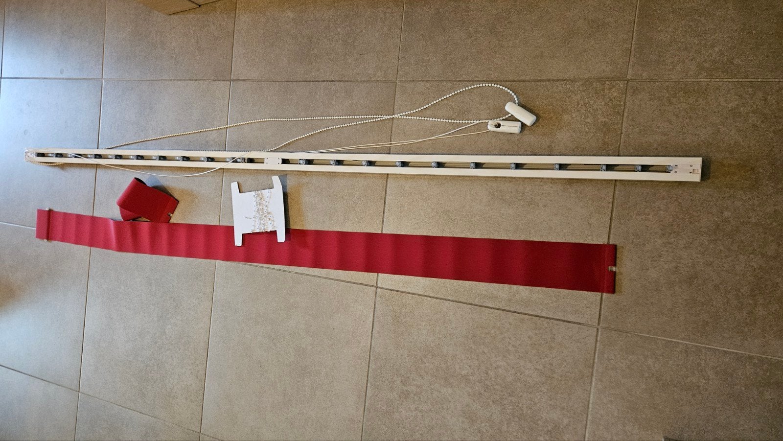 Stores lamelles rouges, Rouge, 175 cm, Lames, Comme neuf