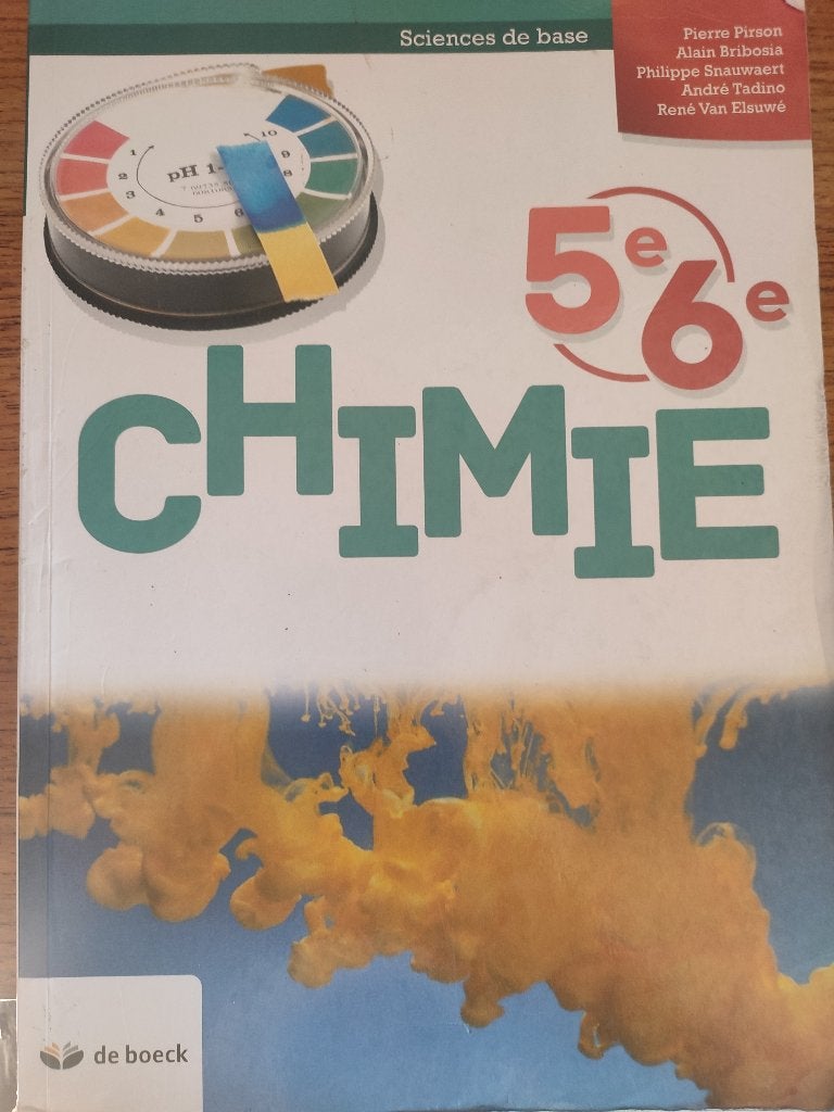Chimie 5e 6e Sciences de base - de boeck, Chimie, Enlèvement, Utilisé, Secondaire