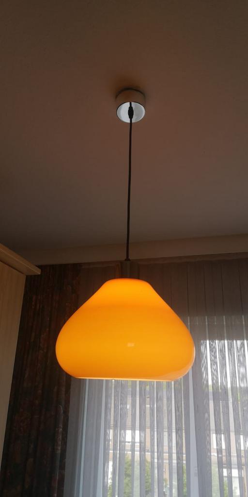 Vintage oranje luster - Bieden, Ophalen, Zo goed als nieuw