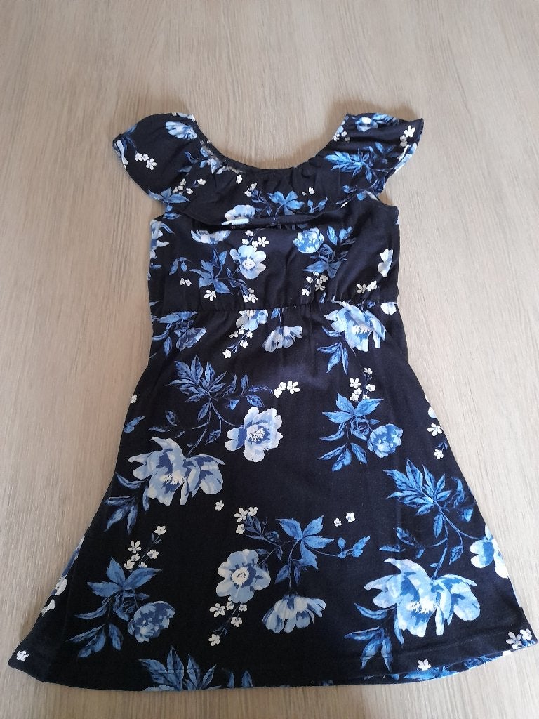 Donker blauw kleedje H&M 134/140, Kinderen en Baby's, Kinderkleding | Maat 134, Meisje, H&M, Ophalen of Verzenden, Zo goed als nieuw
