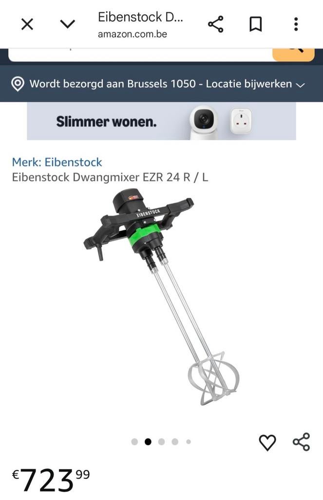 Eibenstock mortelmixer draaid langs beide kanten, Ophalen