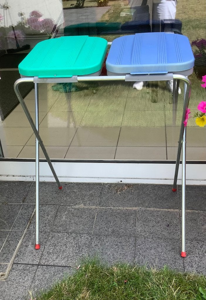 Vuilniszakhouder dubbel, Huis en Inrichting, Woonaccessoires | Prullenbakken, Ophalen, Gebruikt, Kunststof