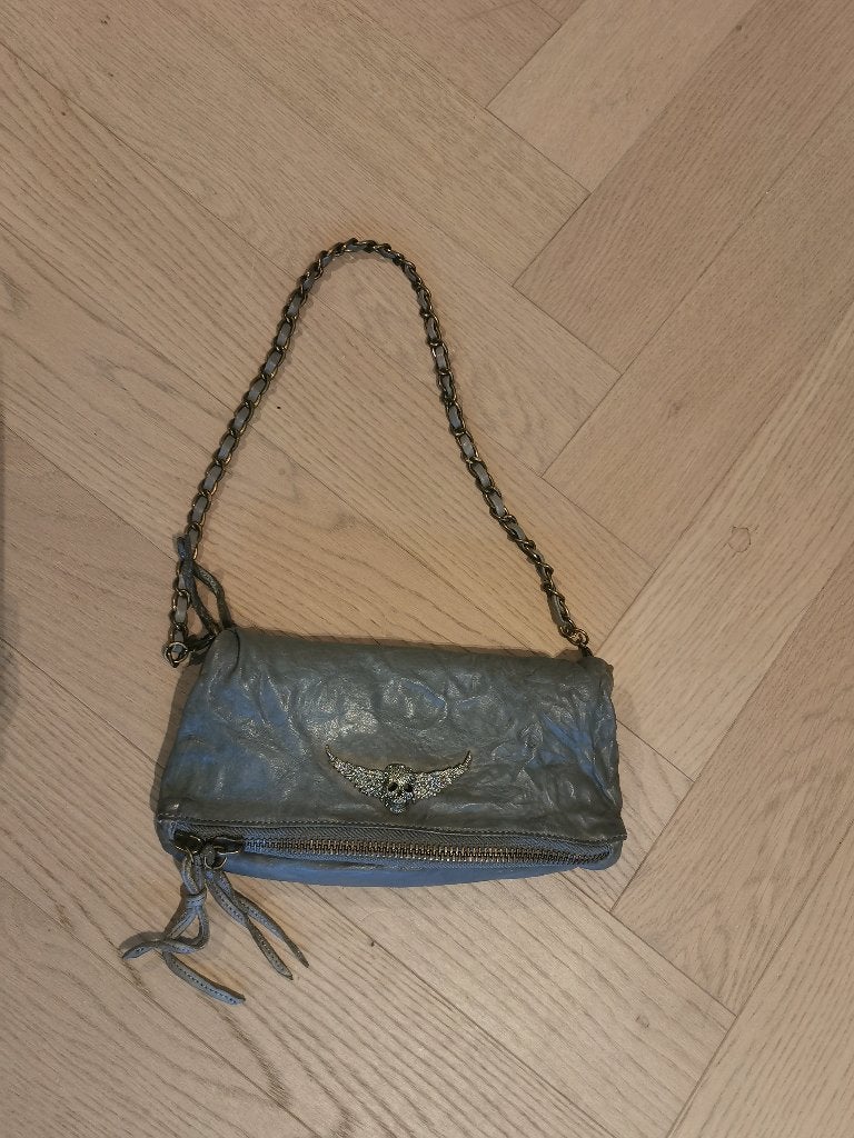 Zadig & Voltaire clutch, Enlèvement ou Envoi, Comme neuf, Gris, Sac à bandoulière